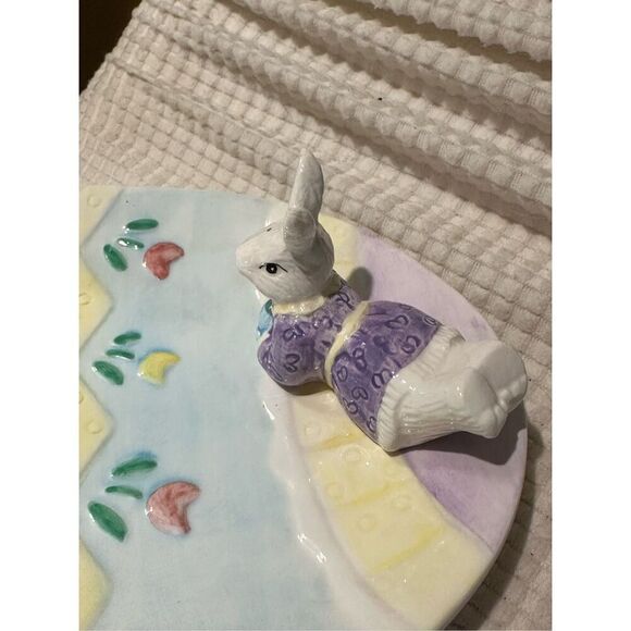 Set of 2 ceramic easter egg plates - Picture 4 of 7